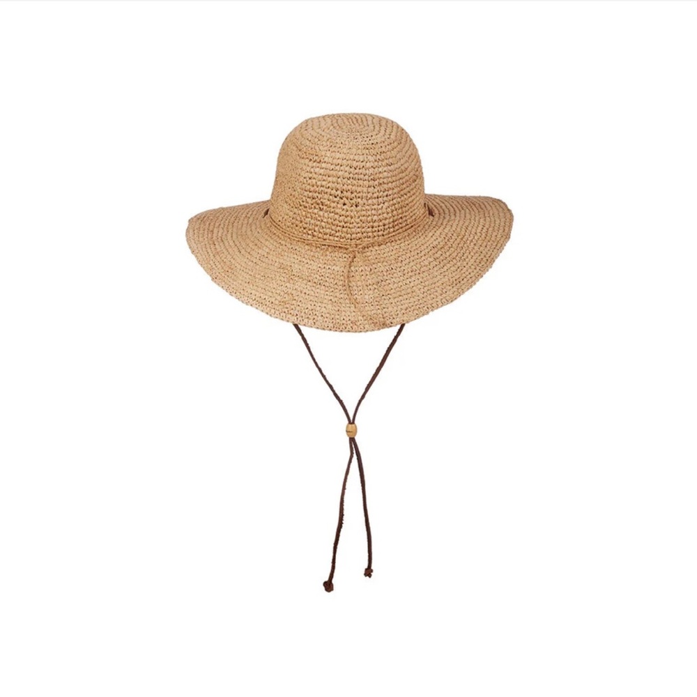 Handcrafted Since 1921 Scala Women's Tan Straw Hat with Brown Band - Picture 4 of 6